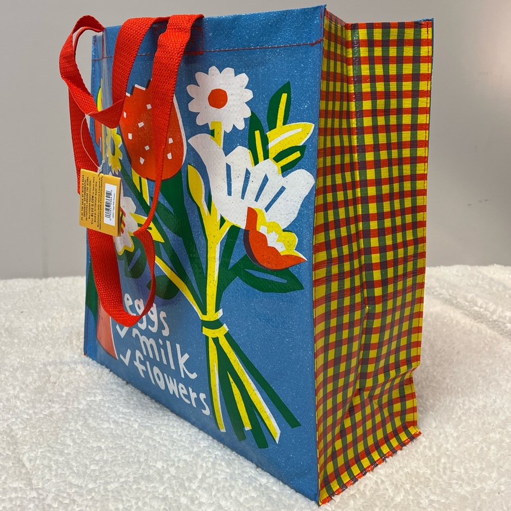 Blue Q "Eggs, Milk, Flowers" Shopper Tote Bag - Picture 2 of 10